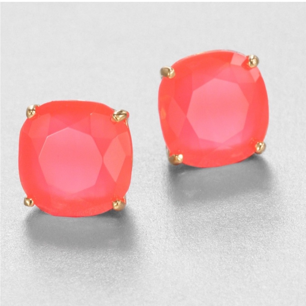 Kate Spade Square Stud Hot Pink Earrings